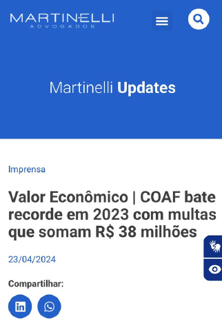 recorde em multas do COAF em 2023