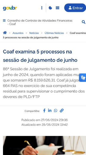 coaf examina 5 processos