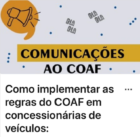 como implementar as regras do coaf em concessionarias de veiculos
